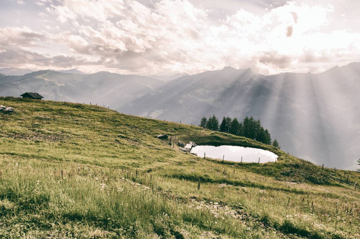 Blick auf die Salzburger Alpen