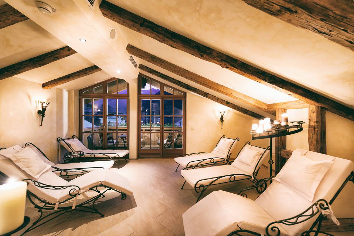 Ruheraum des SPA Bereichs im Hotel Berg-Leben